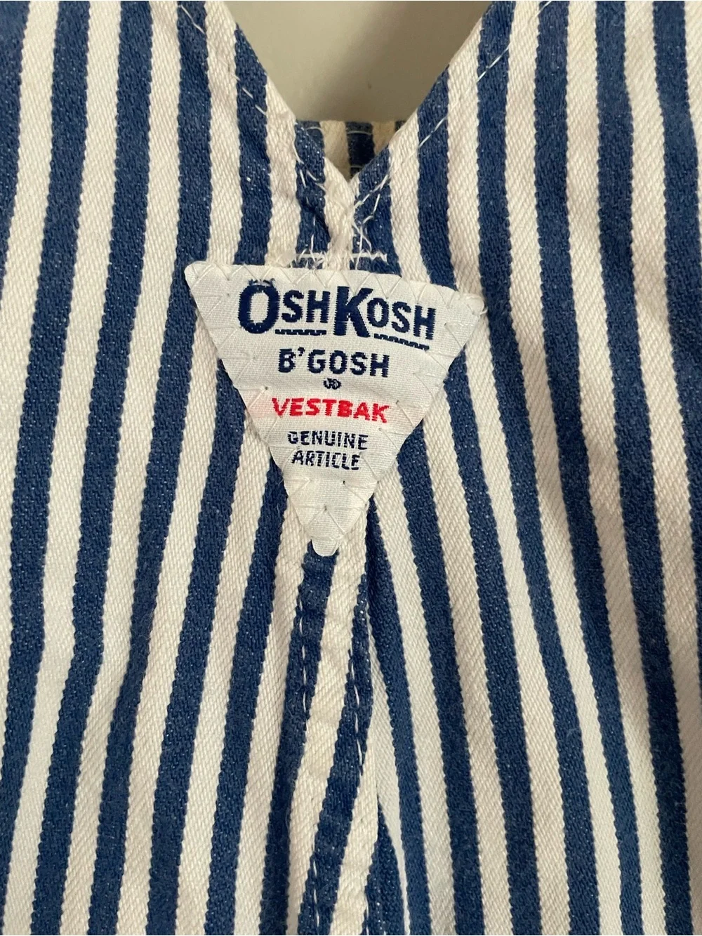Vtg OshKosh B'gosh World's Best Overalls Train Conductor USA Made Sz 12 Mos